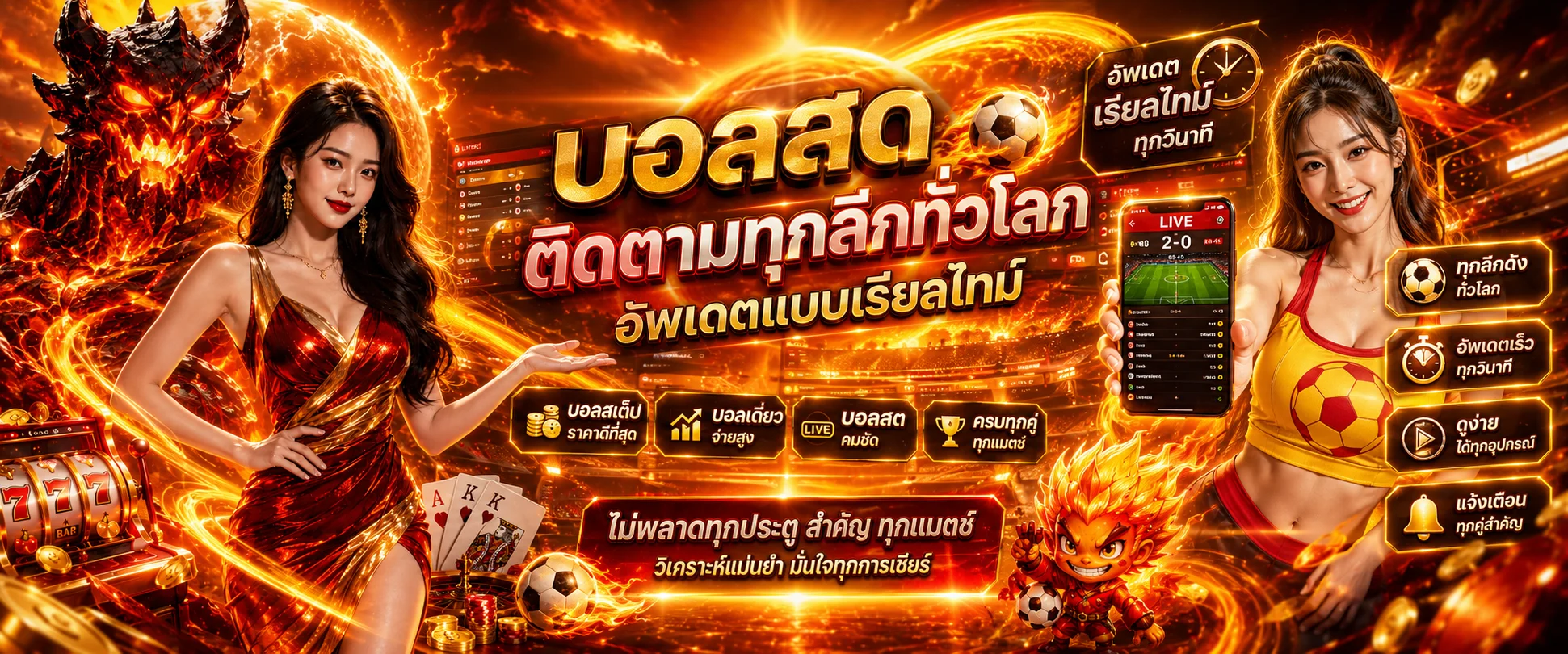 หน้าผลบอลสดและไลฟ์สกอร์ทุกลีกบน SG1688